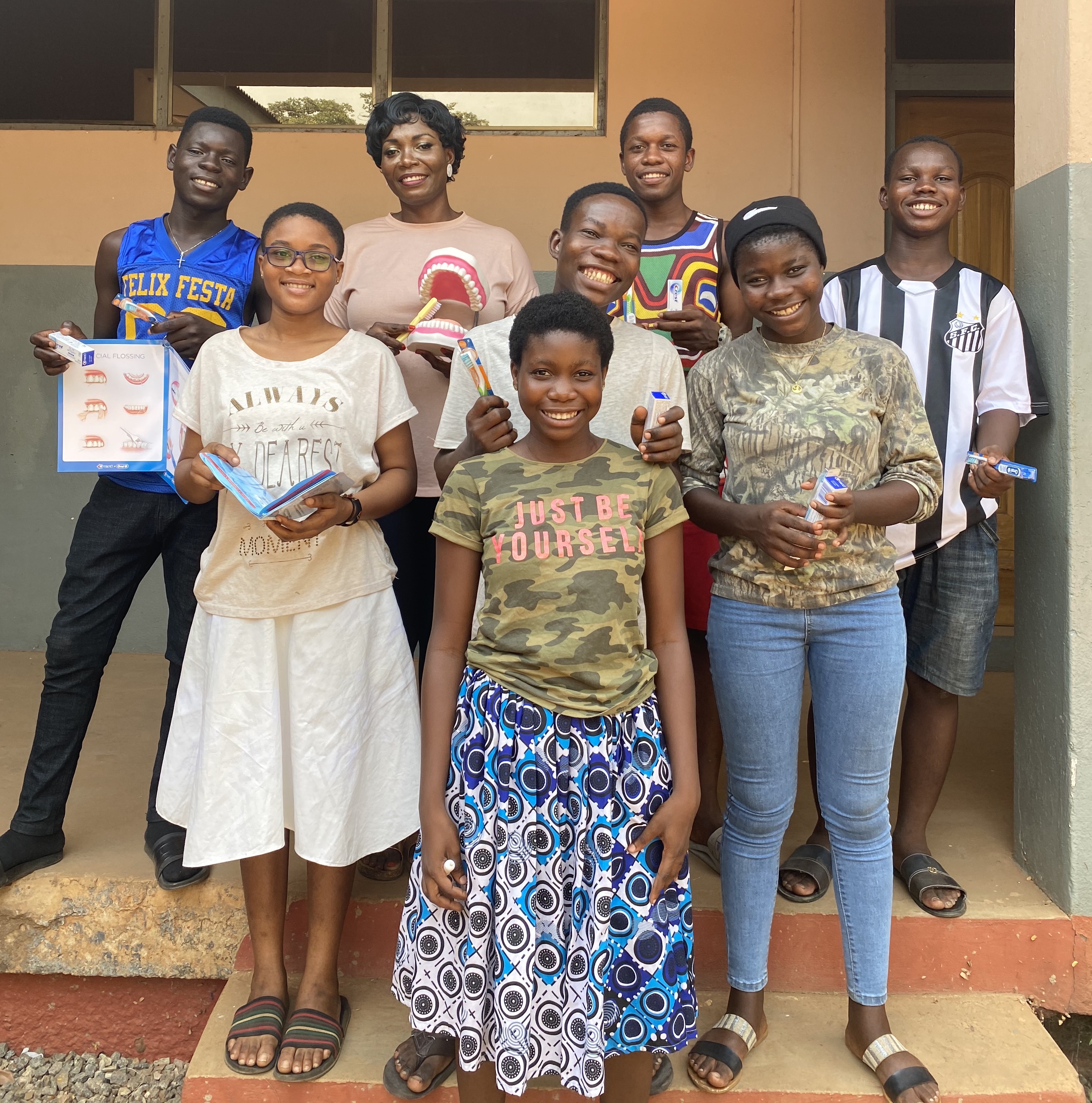 Janice Darko visits a school in Ghana