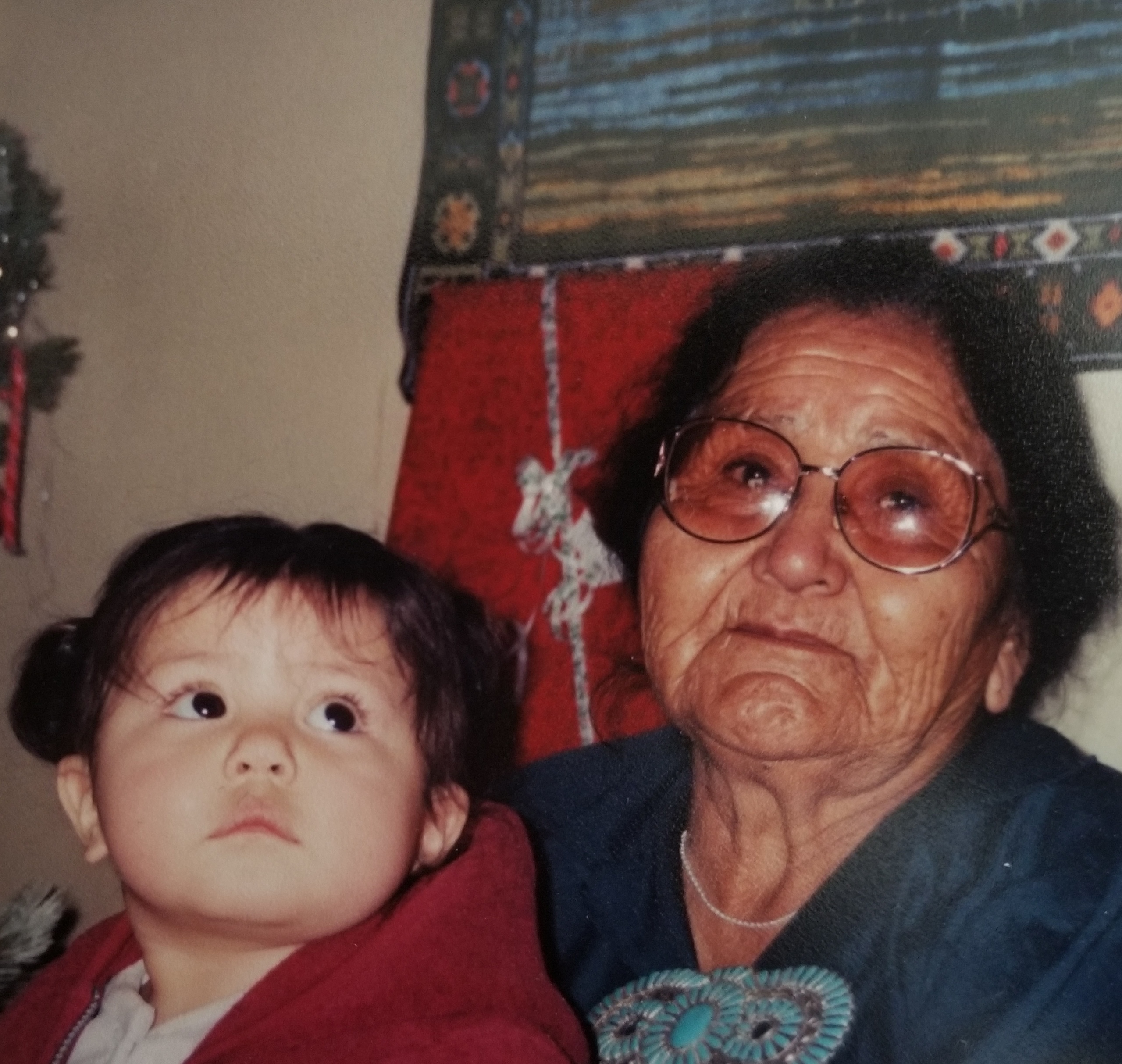 Photo of Nizhoni as a child with her grandmother