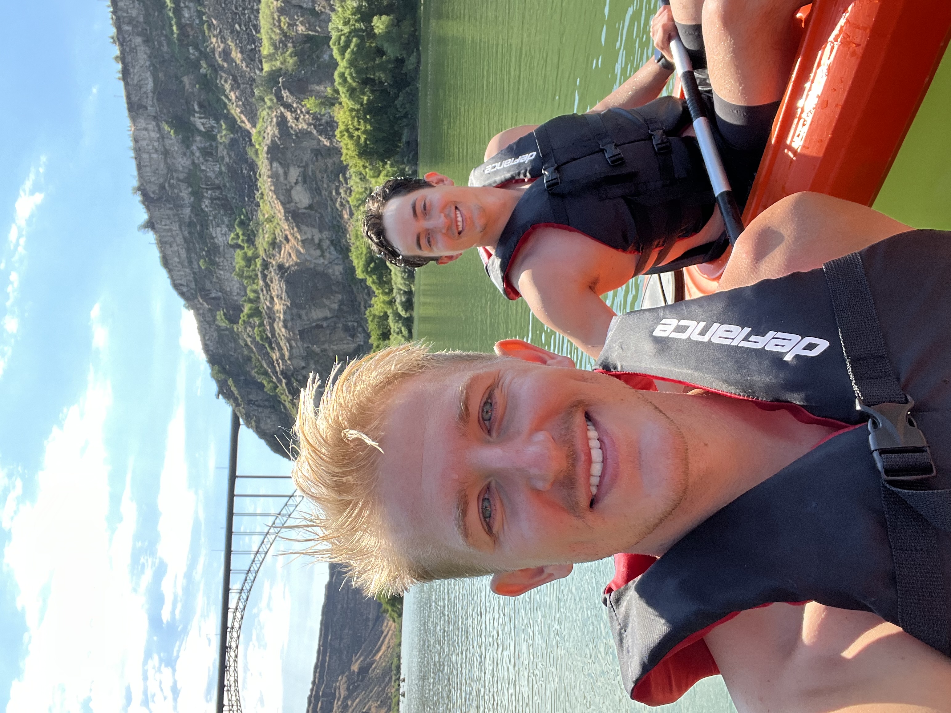 Jordan Jenkins kayaking